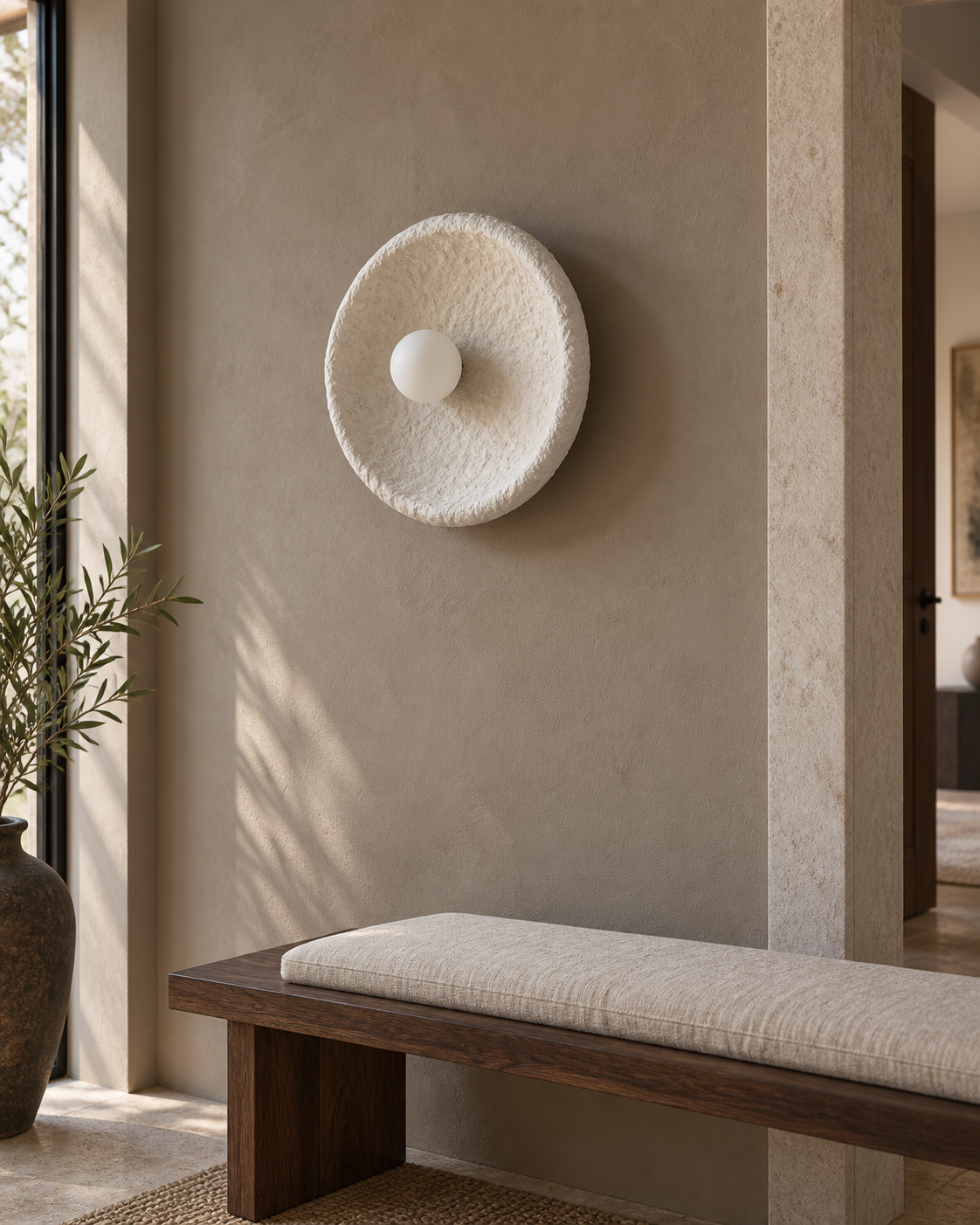 Cesessa — light off; AI-generated interior scene, 400 mm White
