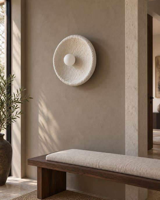 Cesessa — light off; AI-generated interior scene, 400 mm White