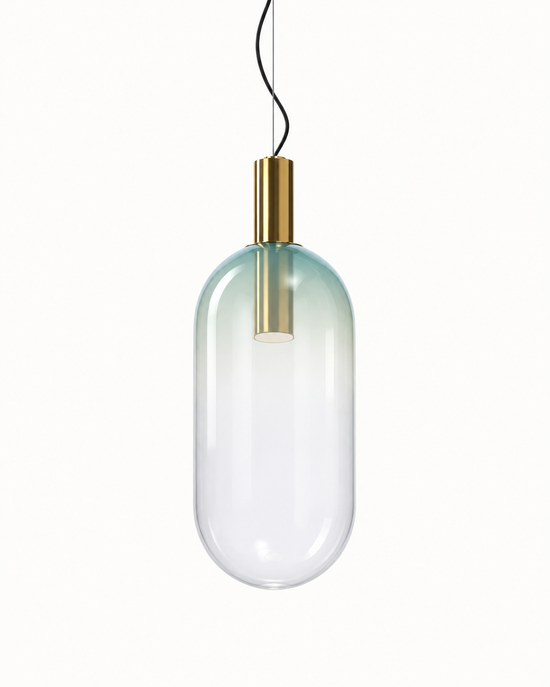 Elino Capsule — white background product view, blue; AI-generated illustration