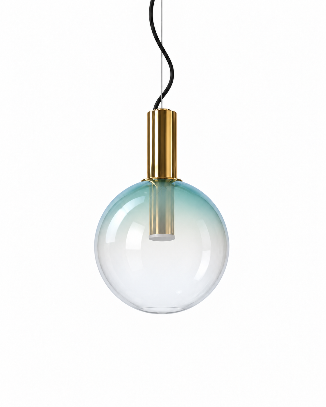 Elino Globe — white background product view, 200 blue; AI-generated illustration