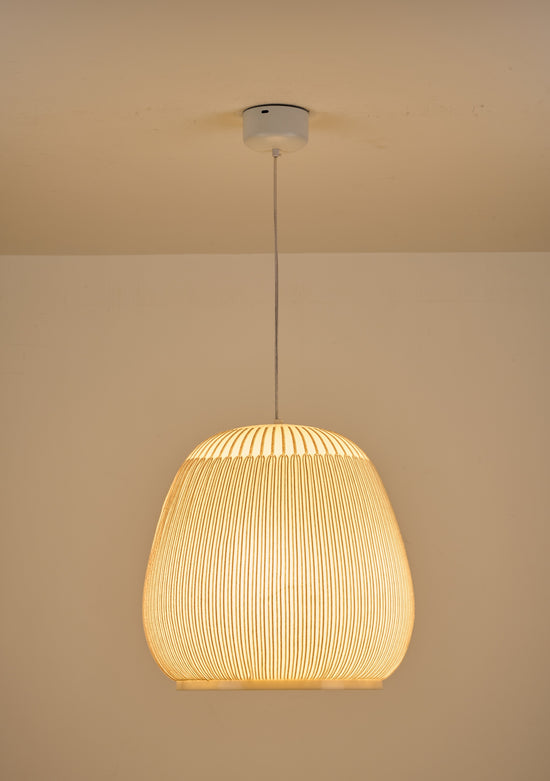 MOPOCE Pleat Tall Pendant — illuminated product view
