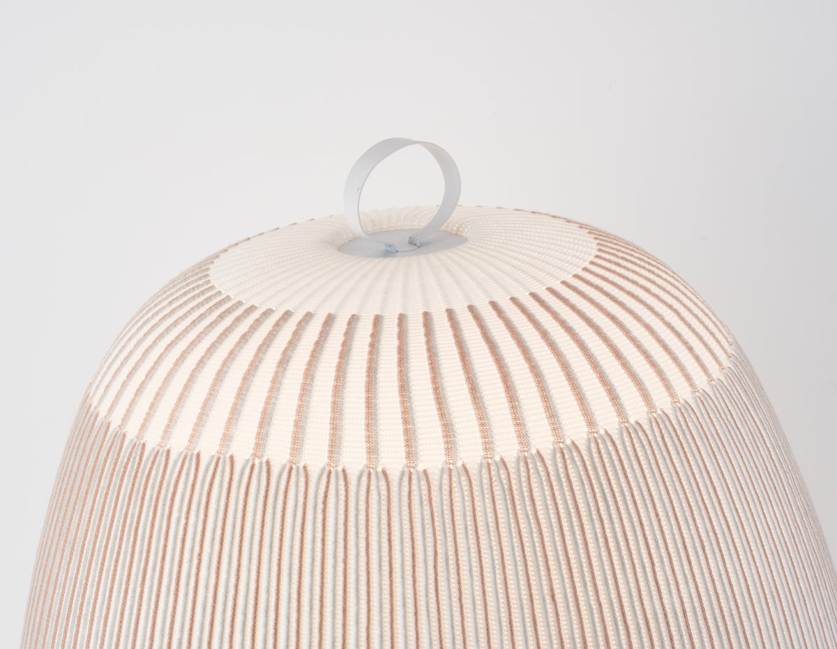 MOPOCE Pleat Tall Table Lamp — knitted shade detail