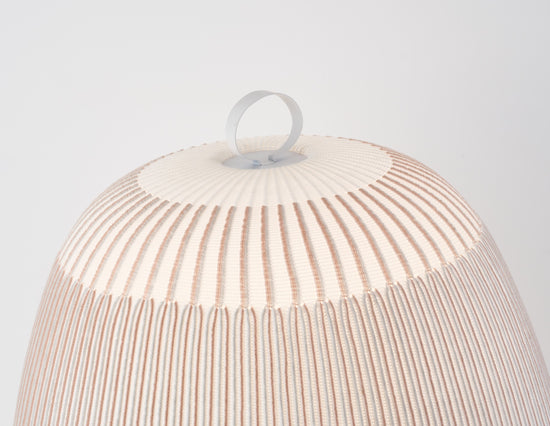 MOPOCE Pleat Tall Table Lamp — knitted shade detail