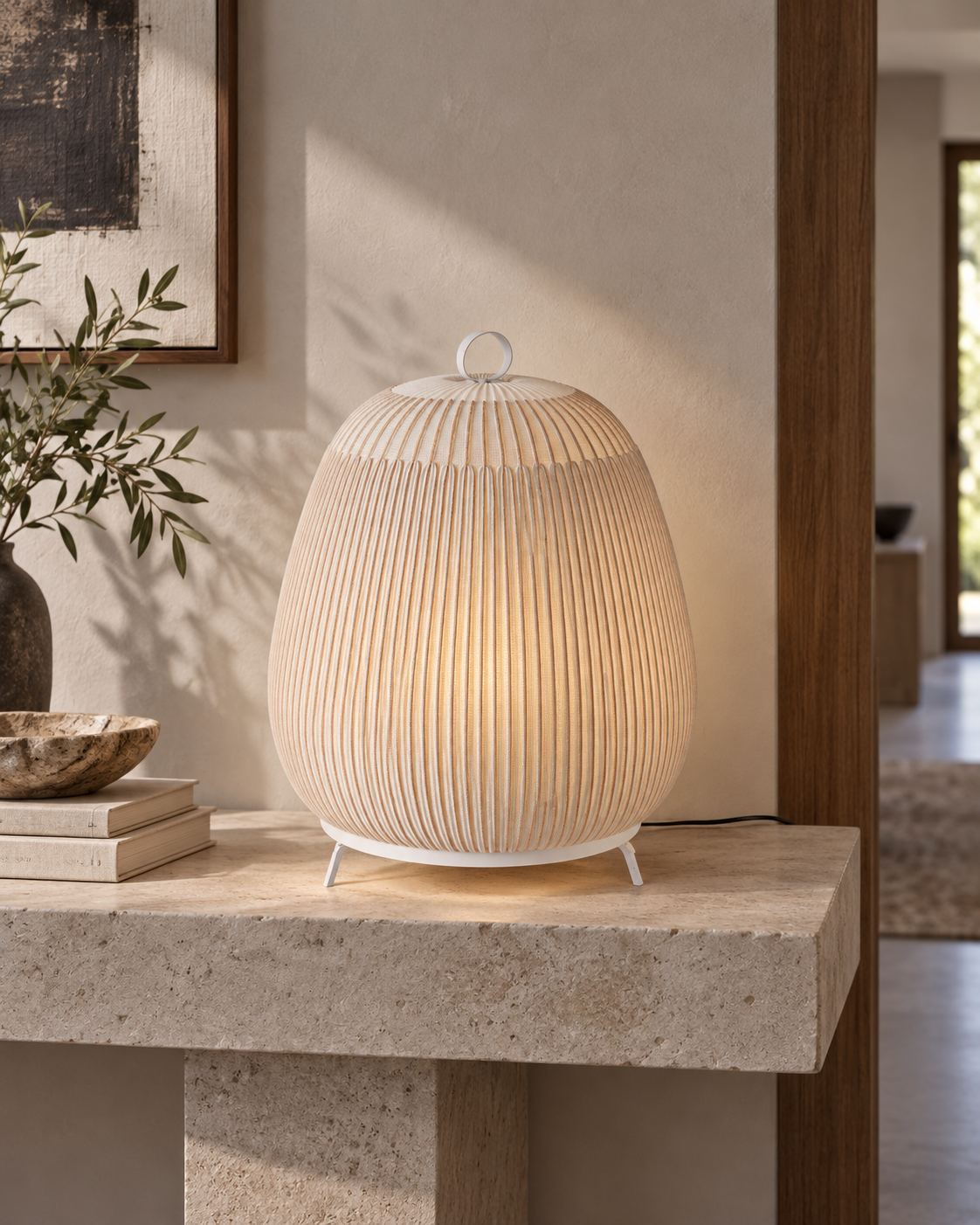 MOPOCE Pleat Tall Table Lamp