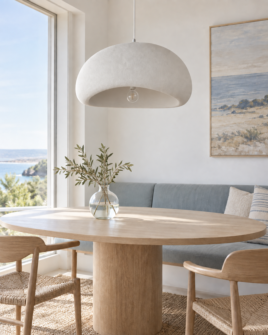 Sienea — light off; AI-generated interior scene, 600 mm White