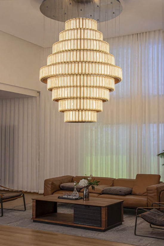 MOPOCE Tiered Prism Chandelier