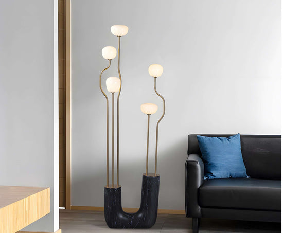 MOPOCE sculptural globe floor lamp in a residential interior