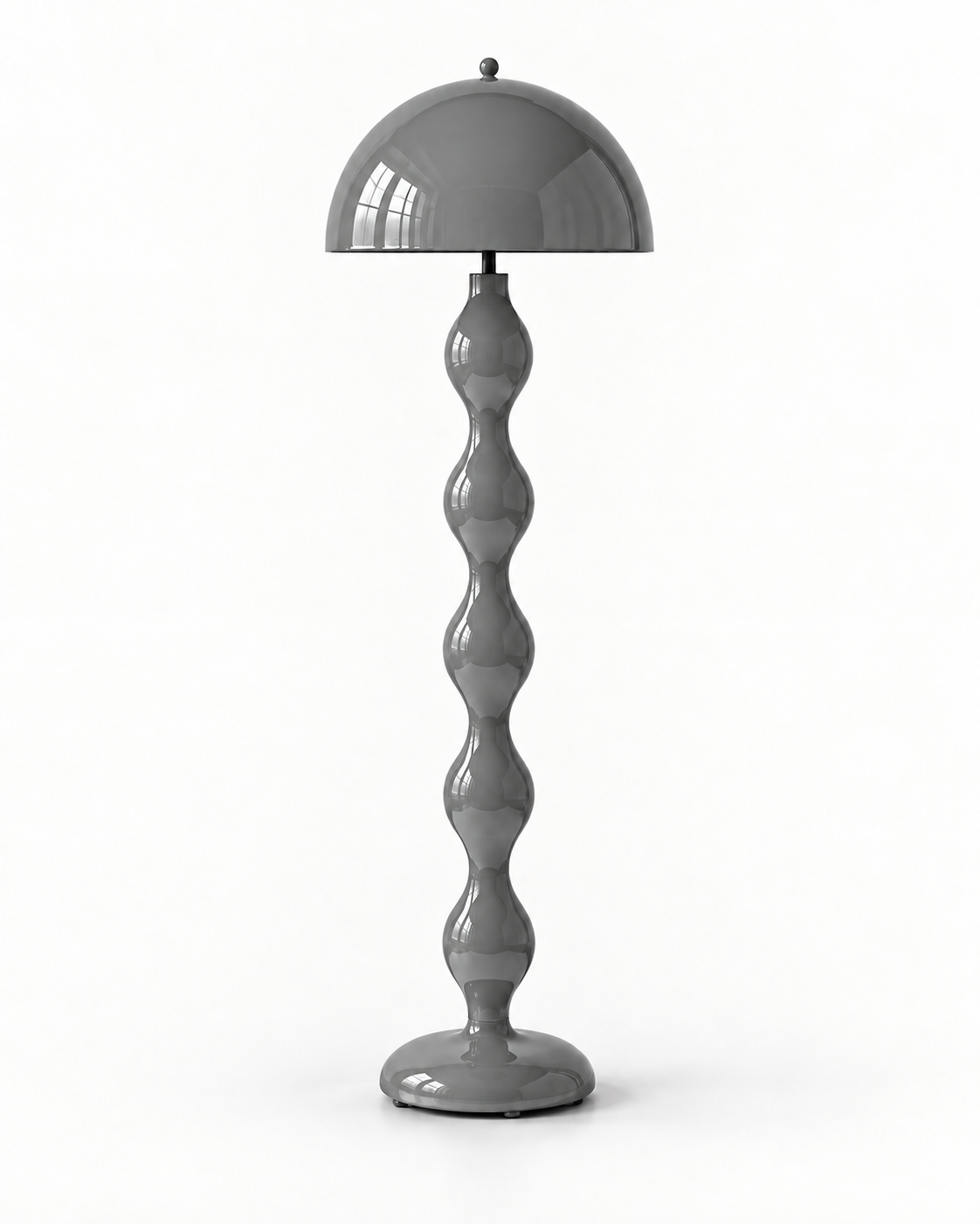 Oroessa Sculptural Resin Floor Lamp — white background product view; AI-generated illustration; grey