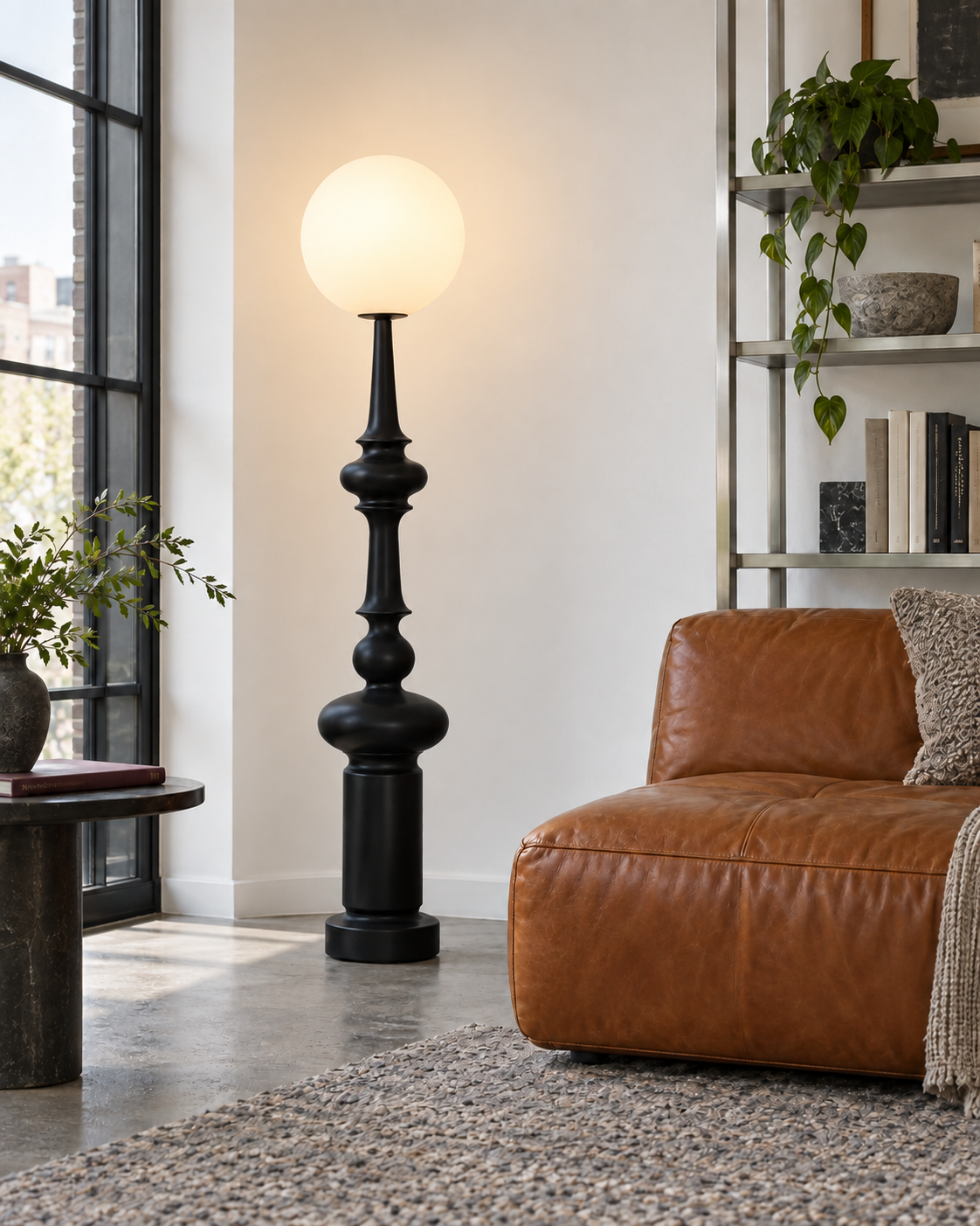 Umbione Sculptural Resin Floor Lamp